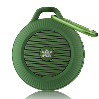 

Long Qin ROYQUEEN V360 Bluetooth Speaker Mini Wireless Card Small Audio Outdoor Three Alarm Box Mobile Card Subwoofer Radio NFC Olive Green