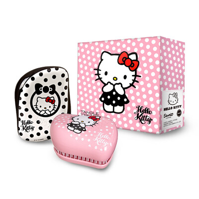 

Tangle Teezer Hair comb TT comb British Princess comb anti-static anti-knotting luxury portable cross-border cooperation Hello Kitty Shun hair comb gift box black wave point pink wave point
