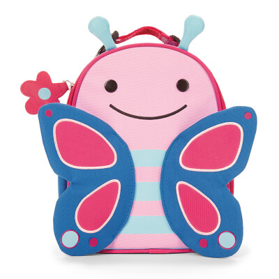 

【Jingdong Supermarket】 SKIP HOP Cute Zoo Warm Lunch Bag Handbag Bag Children's Picnic Bag - Butterfly 3 years old