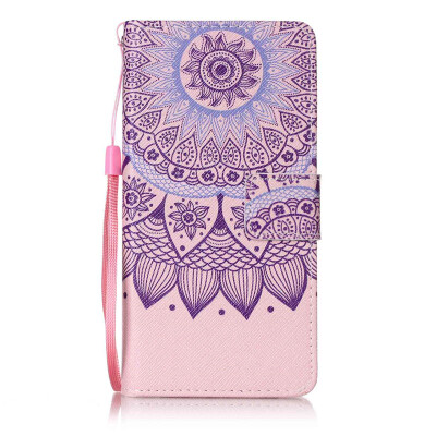 

Purple Sunflower Design PU Leather Flip Cover Wallet Card Holder Case for Huawei P9 LiteG9