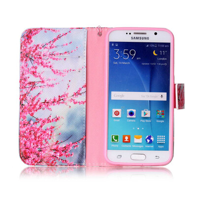 

Plum Blossom Design PU Leather Flip Cover Wallet Card Holder Case for Samsung Galaxy S6G9200