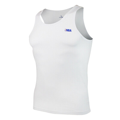 

NBA Vest Men Pure Color Elastic Cotton Tight Soft Soft Basketball Sports Vest White