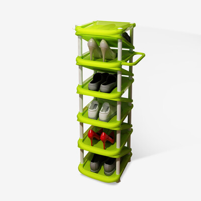 

Handsome plastic umbrella frame shoes frame living room simple large capacity storage shoes shelves entrance can be placed umbrella multi-storey shoe green ten layers SL1665Y4
