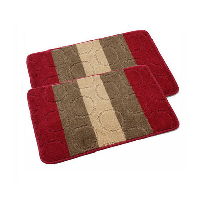 

Suarte 2 Pack European style home non-slip floor mat door mat 4060cm red gray circle