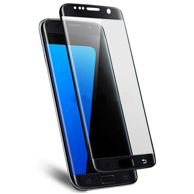 

ESCASE Samsung GALAXY S7edge surface full coverage of steel film Samsung toughened film full coverage of high-definition explosion-proof fingerprint phone foil black