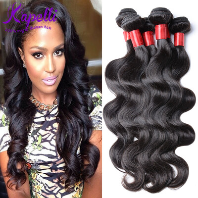 

Unprocessed 9A Grade Hair Brazilian Body Wave Human Hair Weave 4 Bundles lot Natural Black Color King Brazilian Virgin Hair