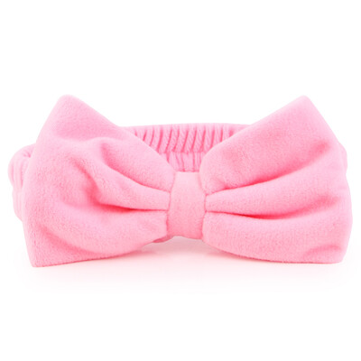 

Excellent home (UPLUS) pink flannel bow wash makeup make-up hair band (hair hoop towel sports belt elastic design