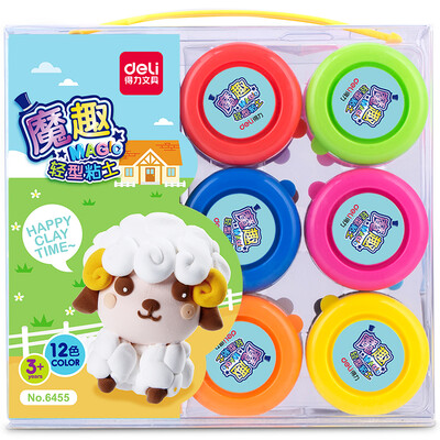 

Deli (гастроном) 6453 Fun волшебного света глина / грязь цвета костюм 3d цвета грязь DIY игрушка 36 цветов загружаются