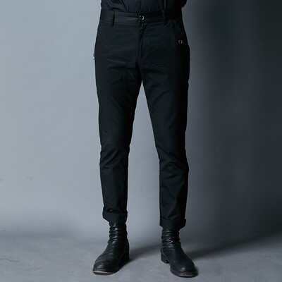 

YOMS Men's casual pants men's cotton straight trousers Korean version of the woven single wear pure color tide men's casual trousers 02260 black L175