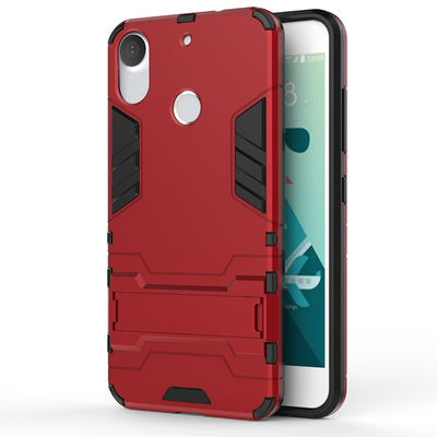 

Красный Slim Robot Armor Kickstand Ударопрочный жесткий корпус из прочной резины для HTC Desire 10 Pro