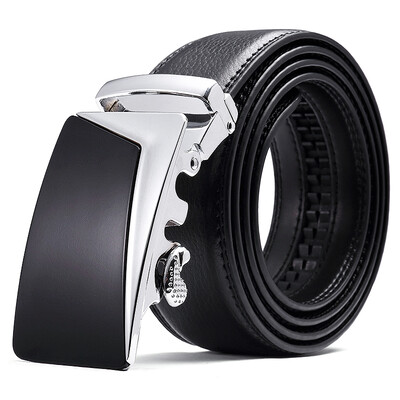 

Montpellos (MANTOBRUCE) men's leather belt leather business casual wild automatic buckle male belt men's Korean pants M4171021 black