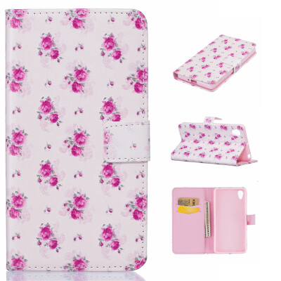 

Little Rose Design PU Leather Flip Cover Wallet Card Holder Case for SONY Xperia X Performance