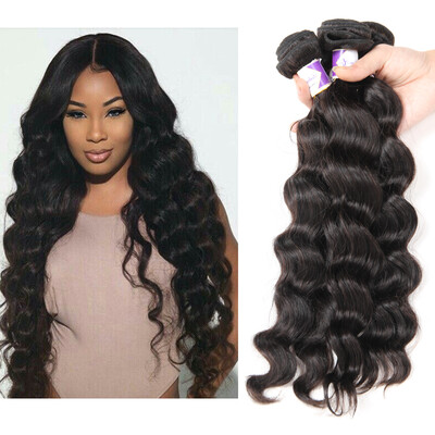 

9A Brazilian Loose Deep Wave Virgin Hair 4 Bundles Brazilian Virgin Hair Remy Human Hair Bundles Brazilian Hair Weave Bundles
