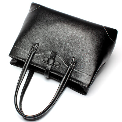 

Dirirab Leather handbag handbag big bag female simple 2017 new OL commuter shoulder bag cow leather Tote bag