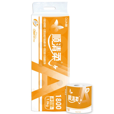 

Shunqing soft toilet paper international version of the four layers of 180g with core rolls * 10 volumes