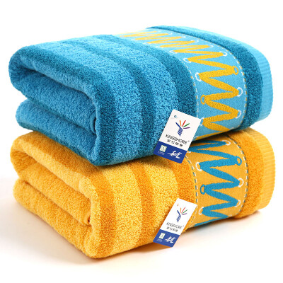 

Gold towel GA3106 cotton satin thickened bath towel yellow blue blended single 2 loaded 140 * 72cm 375g / article