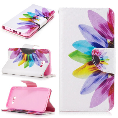 

Colorful flower Design PU Leather Flip Cover Wallet Card Holder Case for Samsung Galaxy J3 2017