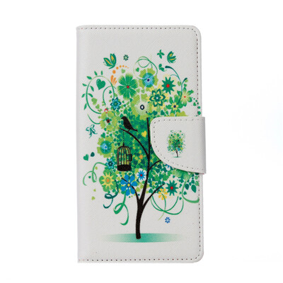 

Green Tree Design PU Leather Flip CoverWallet Card Holder Case for Wiko FREDDY