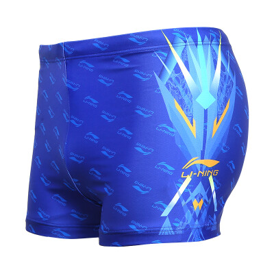 

Li Ning LI-NING flat angle printing trunks hot spring fashion swimsuits men's swimsuit LSSL069-1 black