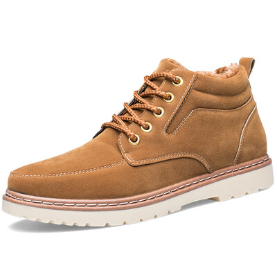 

Precentor men's warm cashmere casual cotton high-top boots