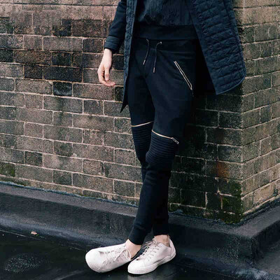 

Wei Xiu (viishow) casual pants Europe and the United States street lace casual pants pants Sushi tide K139653 black XXL