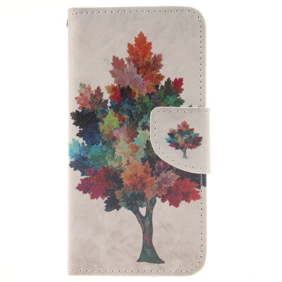 

Colorful tree Design PU Leather Flip Cover Wallet Card Holder Case for IPHONE 6 PLUS/6S PLUS