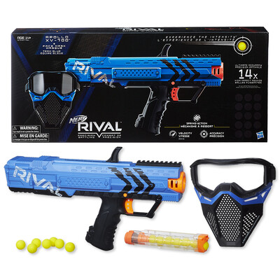 

Hasbro (Hasbro) NERF тепло мягкой пистолет пули RIVAL соперник ученики серии передатчик (черные и синие) Открытые игрушки B9778