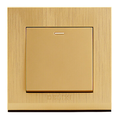

Delixi DELIXI switch socket panel open single open double control switch drawing gold series