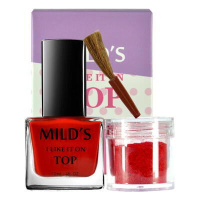 

MILD&39S Impressive Red Velvet Set Nail Polish 12ml Velvet 4g Water-based peelable&environmentally friendly nail