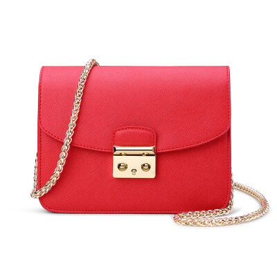 

Saint-Vatican (SENDEFN) Shoulder Slippery Women's Bag European and American Fashion Mini Chain Women's Leather Small Square Bag 7004 Pomegranate Red Plate