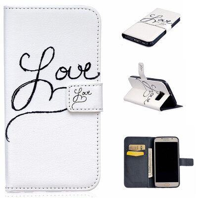

Love Design PU Leather Flip Cover Wallet Card Holder Case for SAMSUNG GALAXY S6