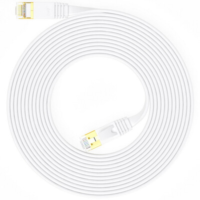

Shanze SAMZHE CAT-705A seven CAT7 flat cable galvanized shielded twisted pair network cable computer network jumper 7 category finished cable white 5 meters