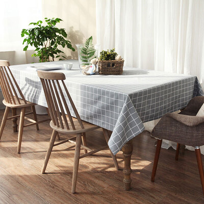 

FOOJO rich tablecloth thickening simple modern table cloth 140 180cm gray grid