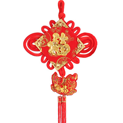 

Wei Long flannel board Fu China knot pendant fish Peony hanging fish festival supplies home decorations