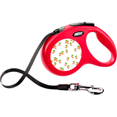 

German imports Fulai Xi flexi strawberry automatic telescopic dog traction rope dog chain dog rope series ribbon XS number 3 m 12kg