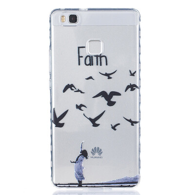 

Woman birdie Pattern Soft Thin TPU Rubber Silicone Gel Case Cover for HUAWEI P9 Lite