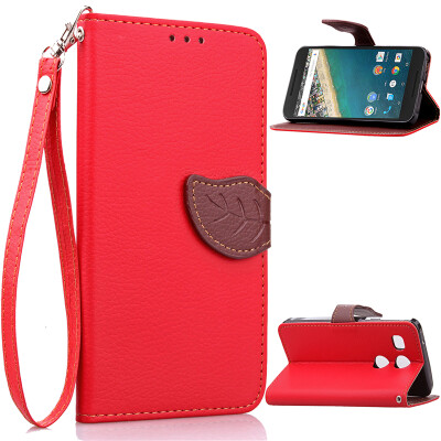 

Red Design PU Leather Flip Cover Wallet Card Holder Case for Google Nexus 5X