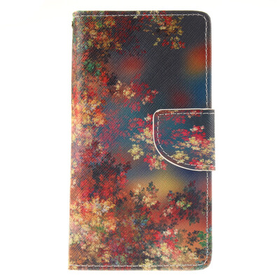 

Colorful flowers Design PU Leather Flip Cover Wallet Card Holder Case for LG G4cG4 Mini