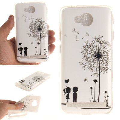 

Lovers and dandelion Pattern Soft Thin TPU Rubber Silicone Gel Case Cover for HUAWEI Y3 II