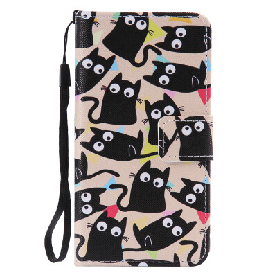 

Cute Kitten Design PU Leather Flip Cover Wallet Card Holder Case for SAMSUNG A310 A32016