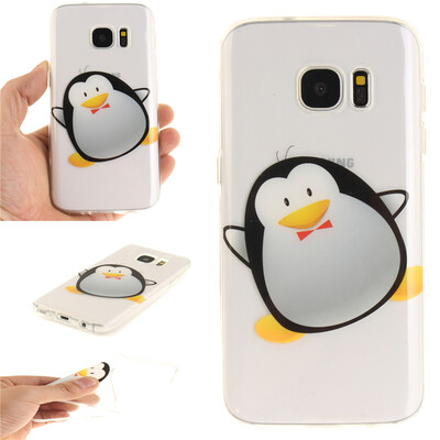 

Cartoon penguin Pattern Soft Thin TPU Rubber Silicone Gel Case Cover for SAMSUNG GALAXY S7