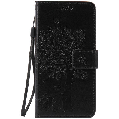 

Black Tree Design PU Leather Flip Cover Wallet Card Holder Case for WIKO PULP