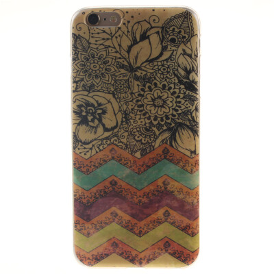 

Wave flower Pattern Soft Thin TPU Rubber Silicone Gel Case Cover for IPHONE 6 Plus6S Plus