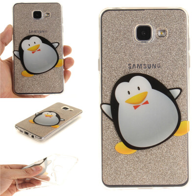 

Cartoon penguin Pattern Soft Thin TPU Rubber Silicone Gel Case Cover for SAMSUNG GALAXY A3 2016/A310