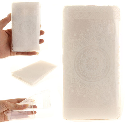 

White mandala Pattern Soft Thin TPU Rubber Silicone Gel Case Cover for Lenovo K3 NoteA7000