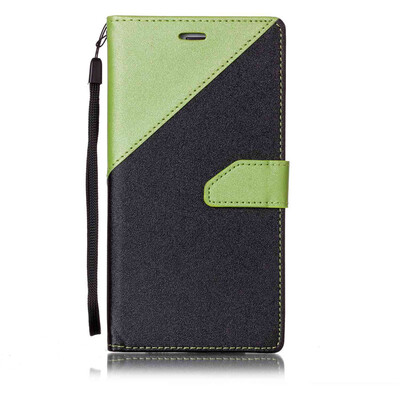 

Black + Green Design PU Leather Wallet Case Classic Flip Cover with Stand Function and Credit Card Slot for IPHONE 6 PLUS/6S PLUS