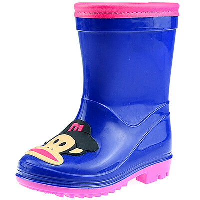 

PaulFrank mouth monkey children rain boots men&women baby boots fashion water shoes PF1003 Sapphire 24 yards
