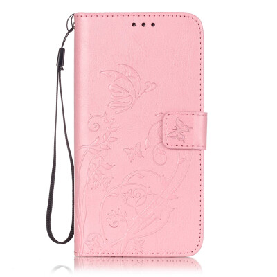 

Pink Flower Design PU Leather Flip Cover Wallet Card Holder Case for SAMSUNG S4