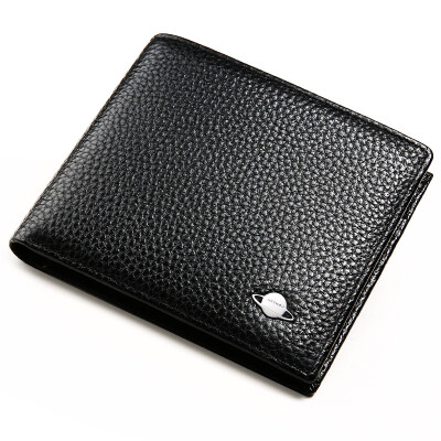 

Mens Classic Simple Leather Wallets Black