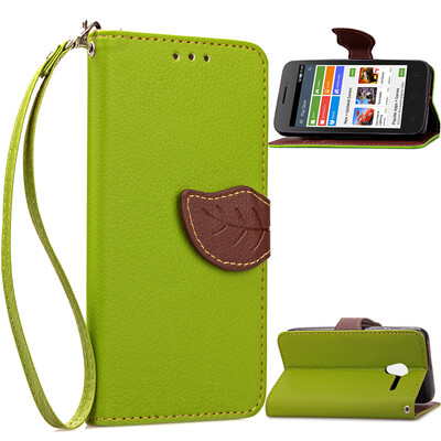 

Green Design PU Leather Flip Cover Wallet Card Holder Case for Alcatel OneTouch Pixi3 5.0